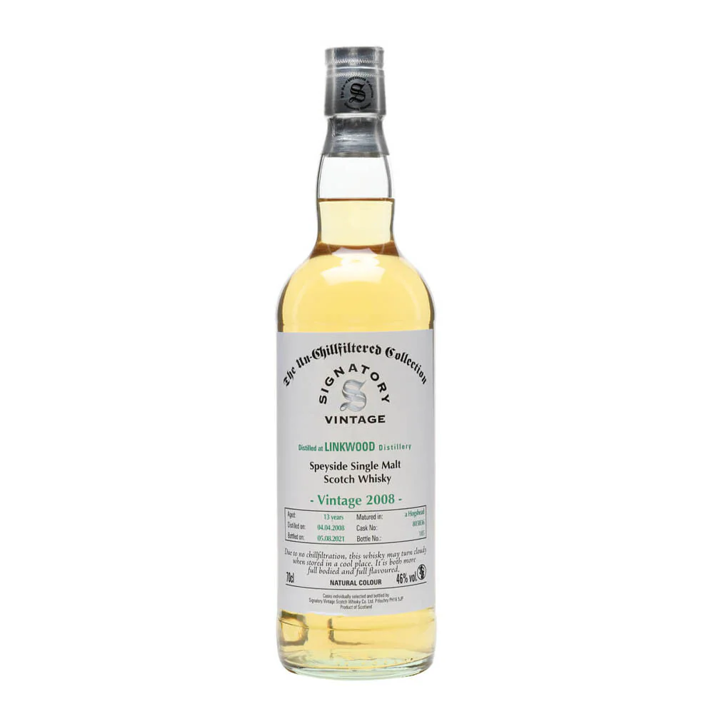 Signatory Vintage Linkwood 2008 13 Year Old Un-Chillfiltered Speyside Single Malt 700ml ABV 46%