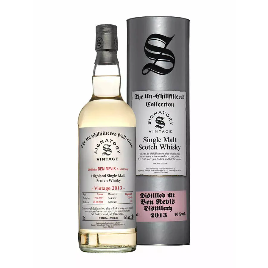Signatory Vintage Ben Nevis 2013 7 Year Old Un-Chillfiltered Single Malt 700ml ABV 46%