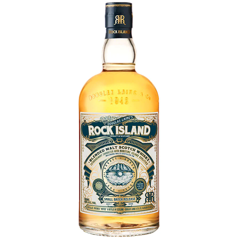 Douglas Laing's Rock Island Maritime Island Blended Malt Scotch Whisky ABV 46% 70cl With Gift Box