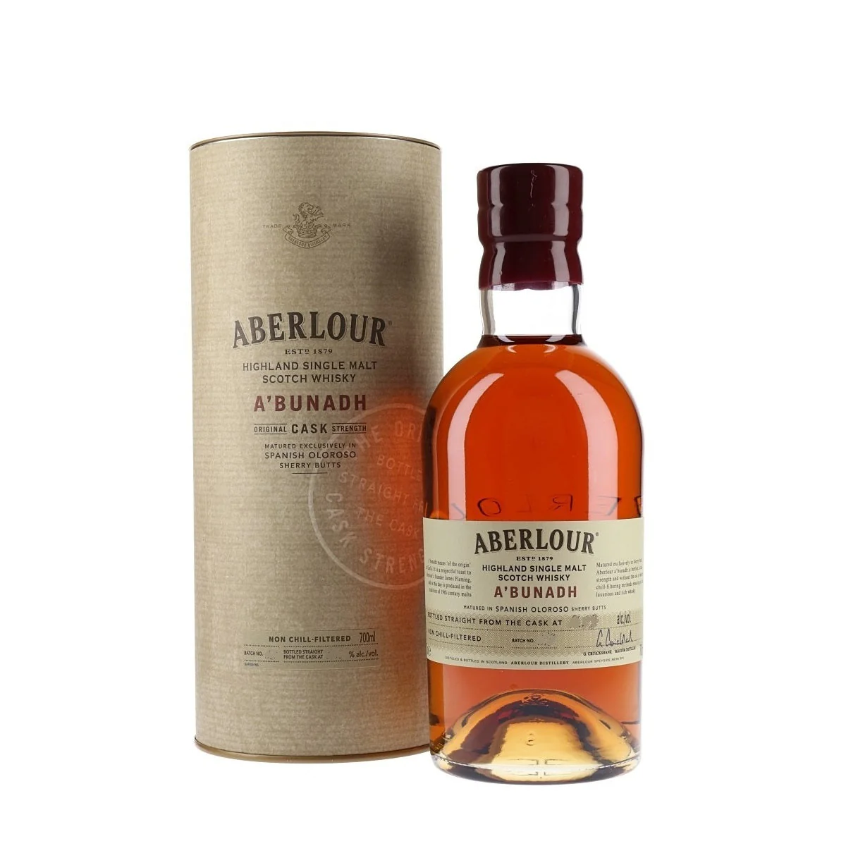 Aberlour A'bunadh Speyside Single Malt Scotch Whisky ABV 60%-62% 70cl With Gift Box