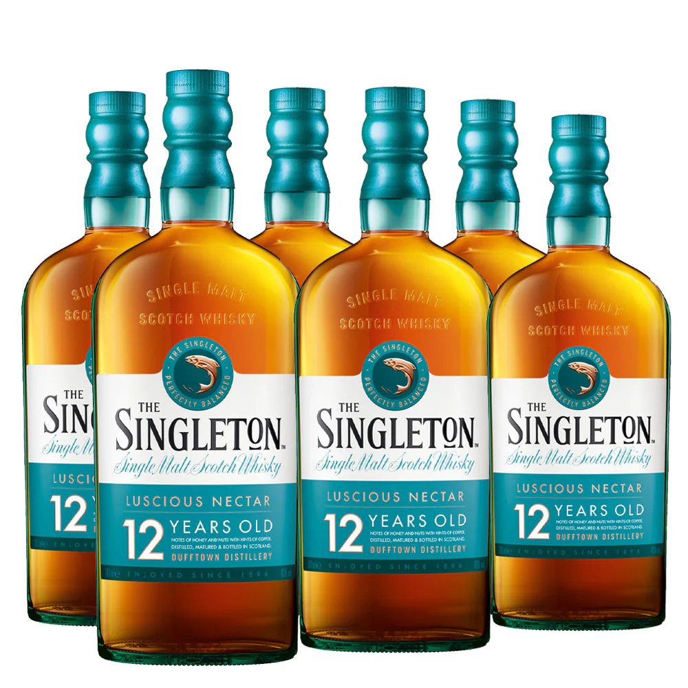 Singleton of Dufftown 12 Year Old Single Malt Scotch Whisky 700ml x 6 Bottles (Fully Redeemed - 20 inch Cabin Luggage)
