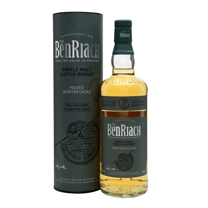 Benriach Peated Quarter Casks Scotch Whisky ABV 46% 70cl With Gift Box