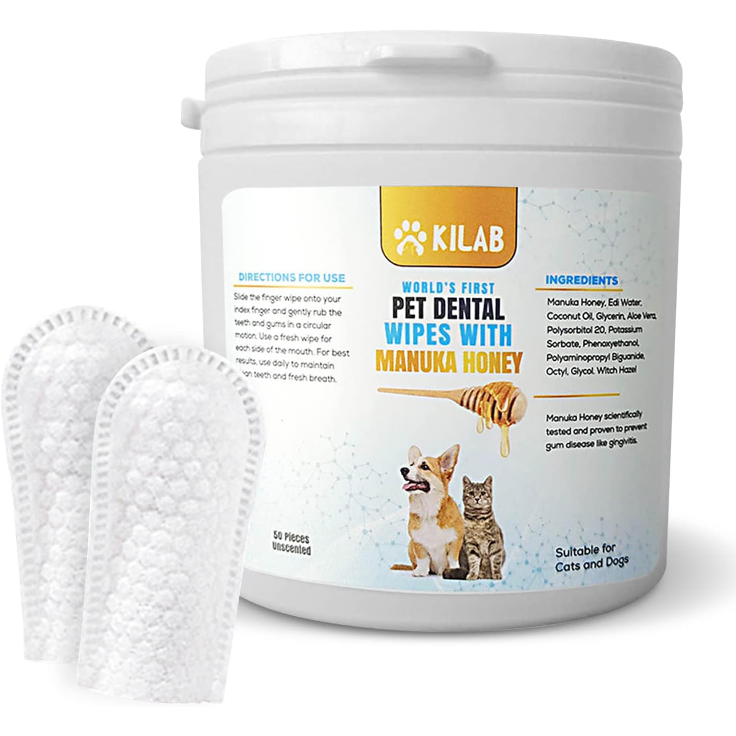 Kilab Dog Dental Wipes – Advanced Dog Dental Care Products