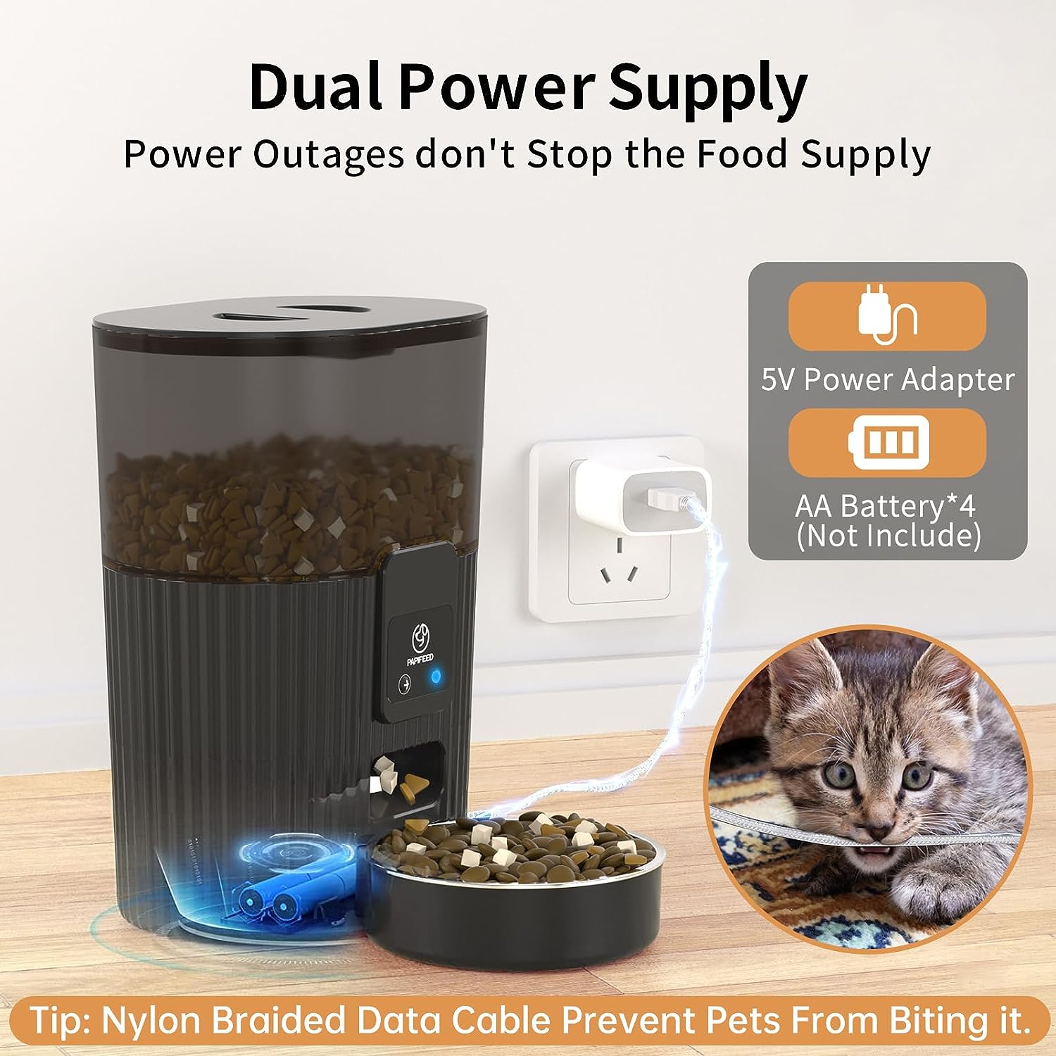 PAPIFEED Automatic Cat Feeders with APP