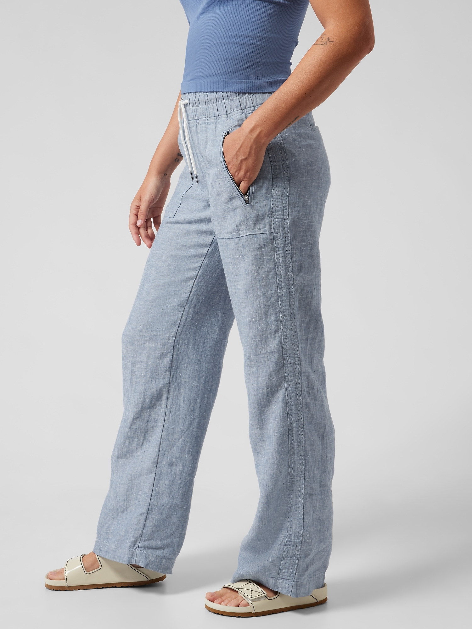Cabo Linen Wide Leg Pant