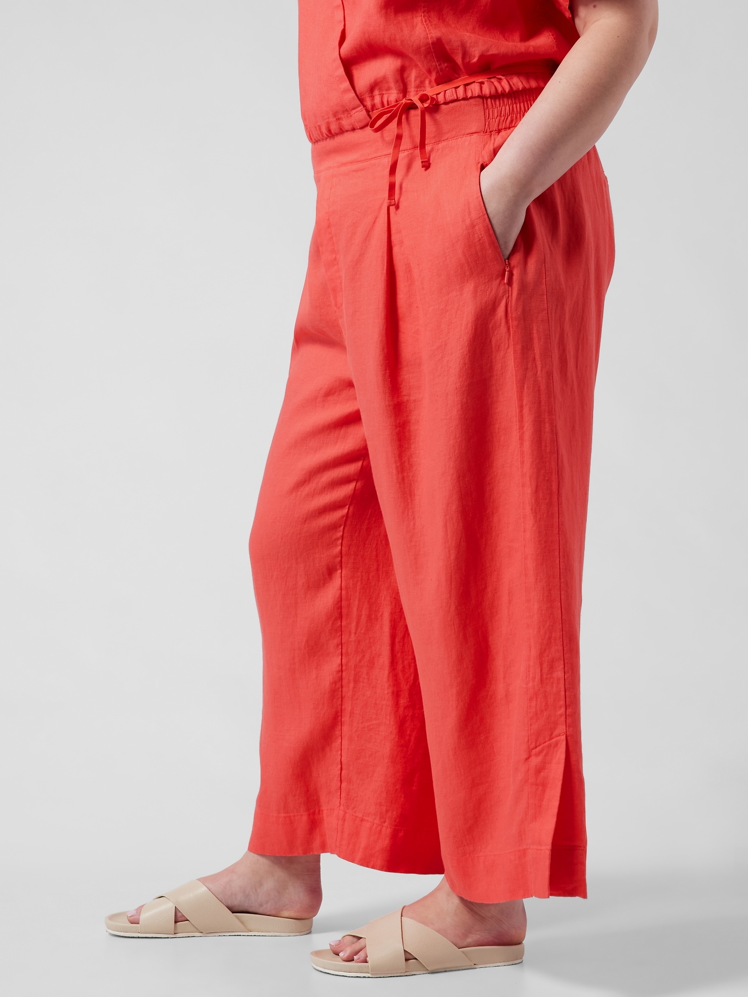 Playa Linen Wide Crop