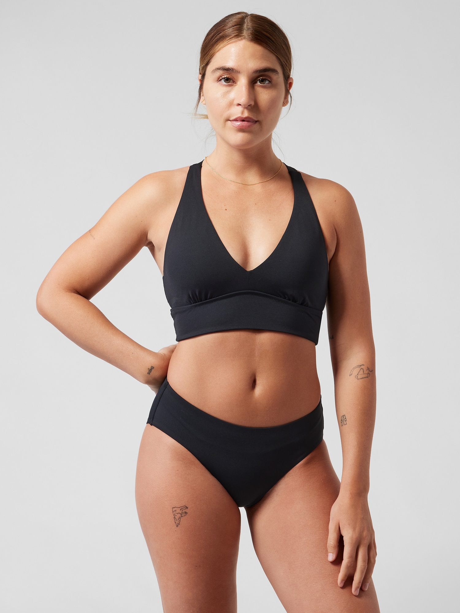 Longline Plunge Bikini Top A