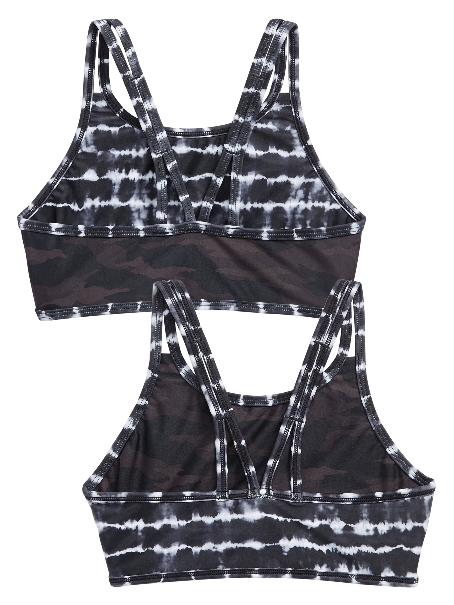 Athleta Girl Reversible Camo Tie Dye Bikini Top