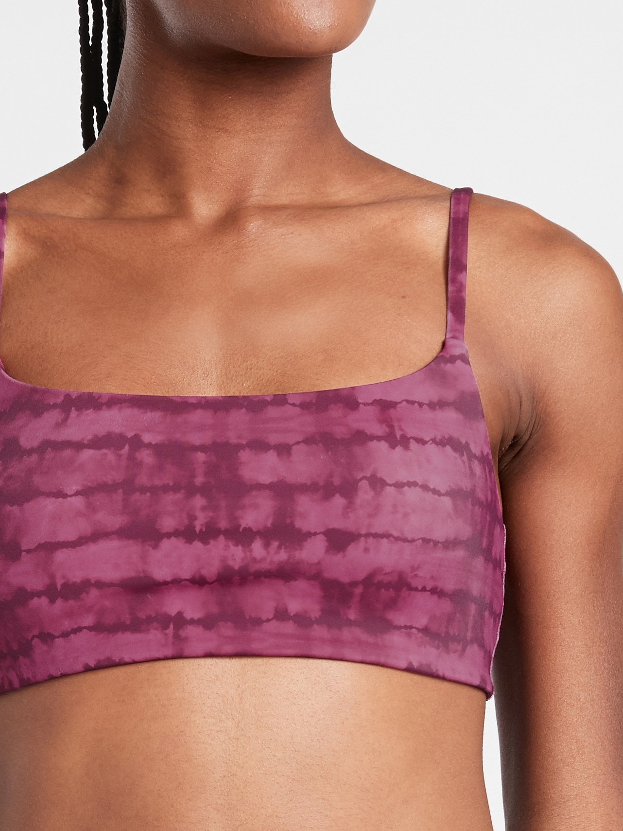 Scoop Printed Bikini Top A