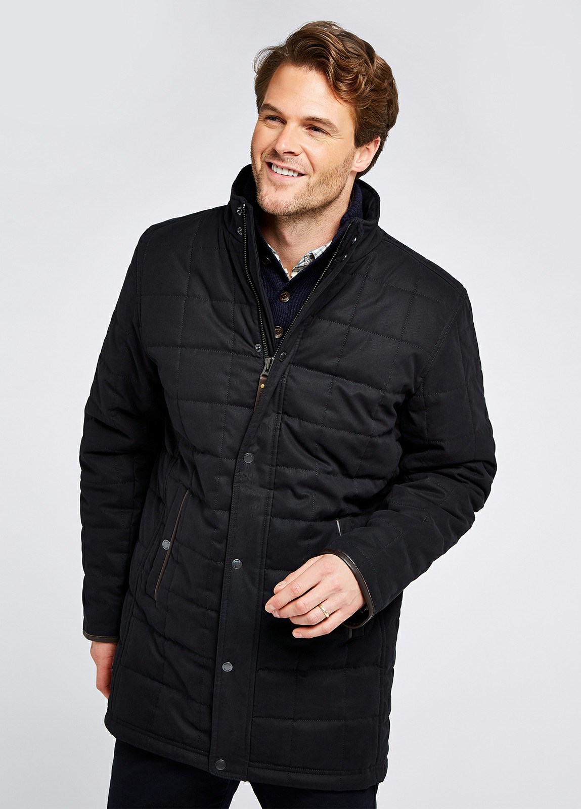 Dubarry Cashel Quilted Men's Jackets Navy