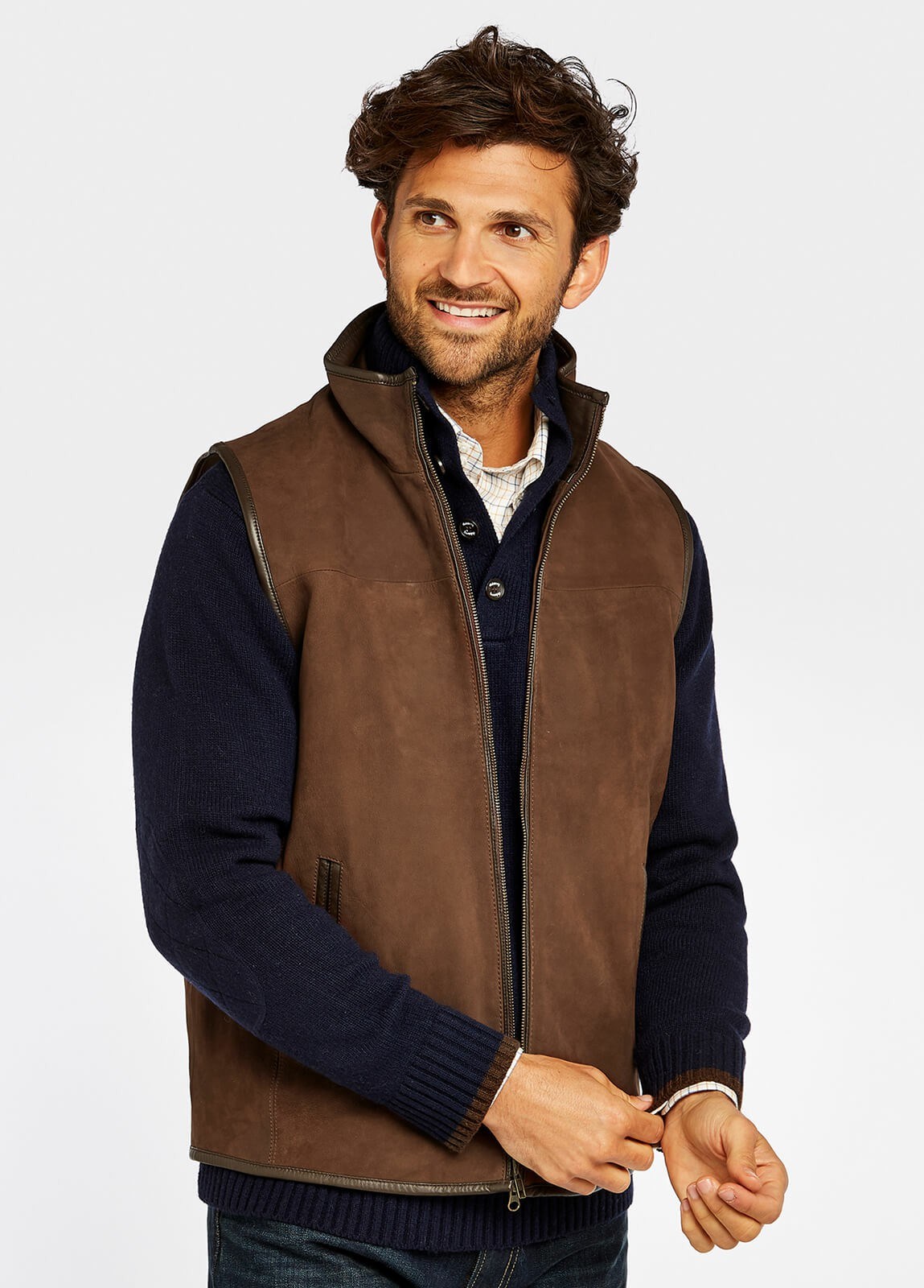 Dubarry Dunhill Leather Men's Vest Brown