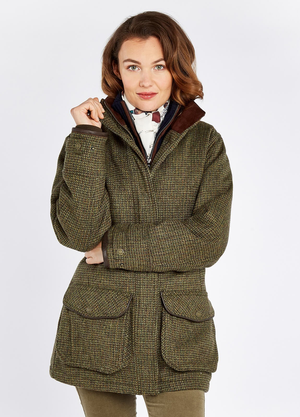 Dubarry Ballynahinch Tweed Shooting Women's Jackets Olive