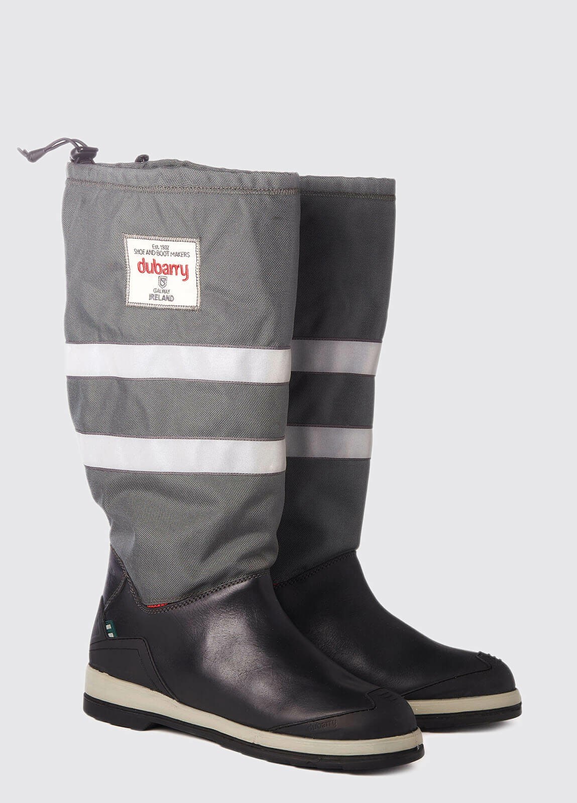 Dubarry Crosshaven Men's Sailing Boots Black / Grey