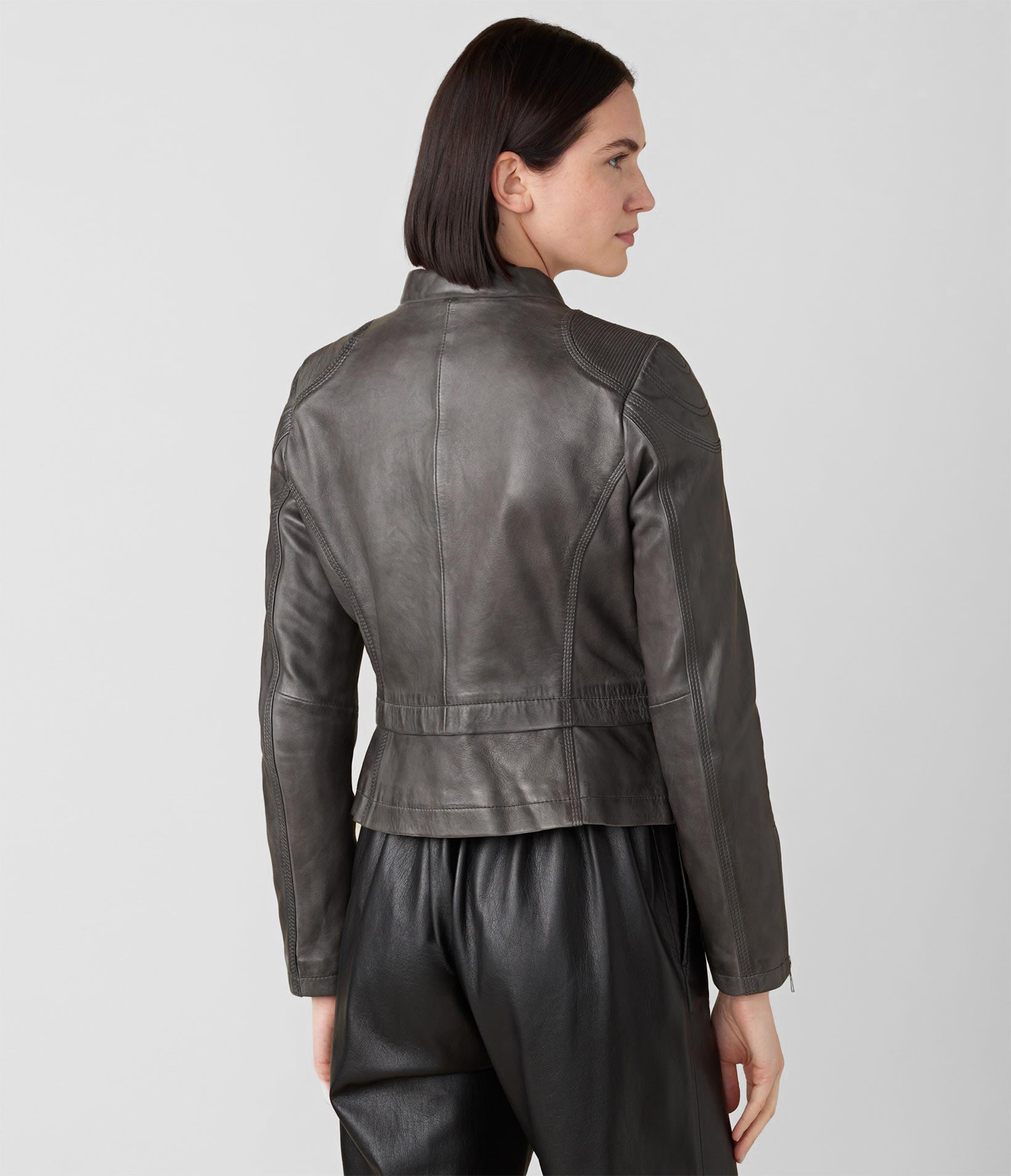 Katie Moto Jacket With Shoulder Detail