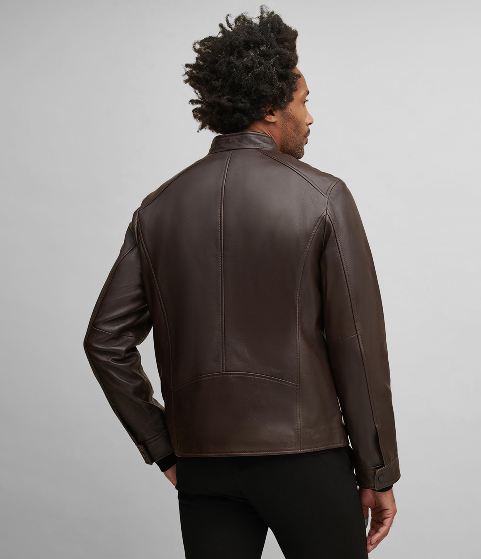 Leather Jacket With Zipper Pockets