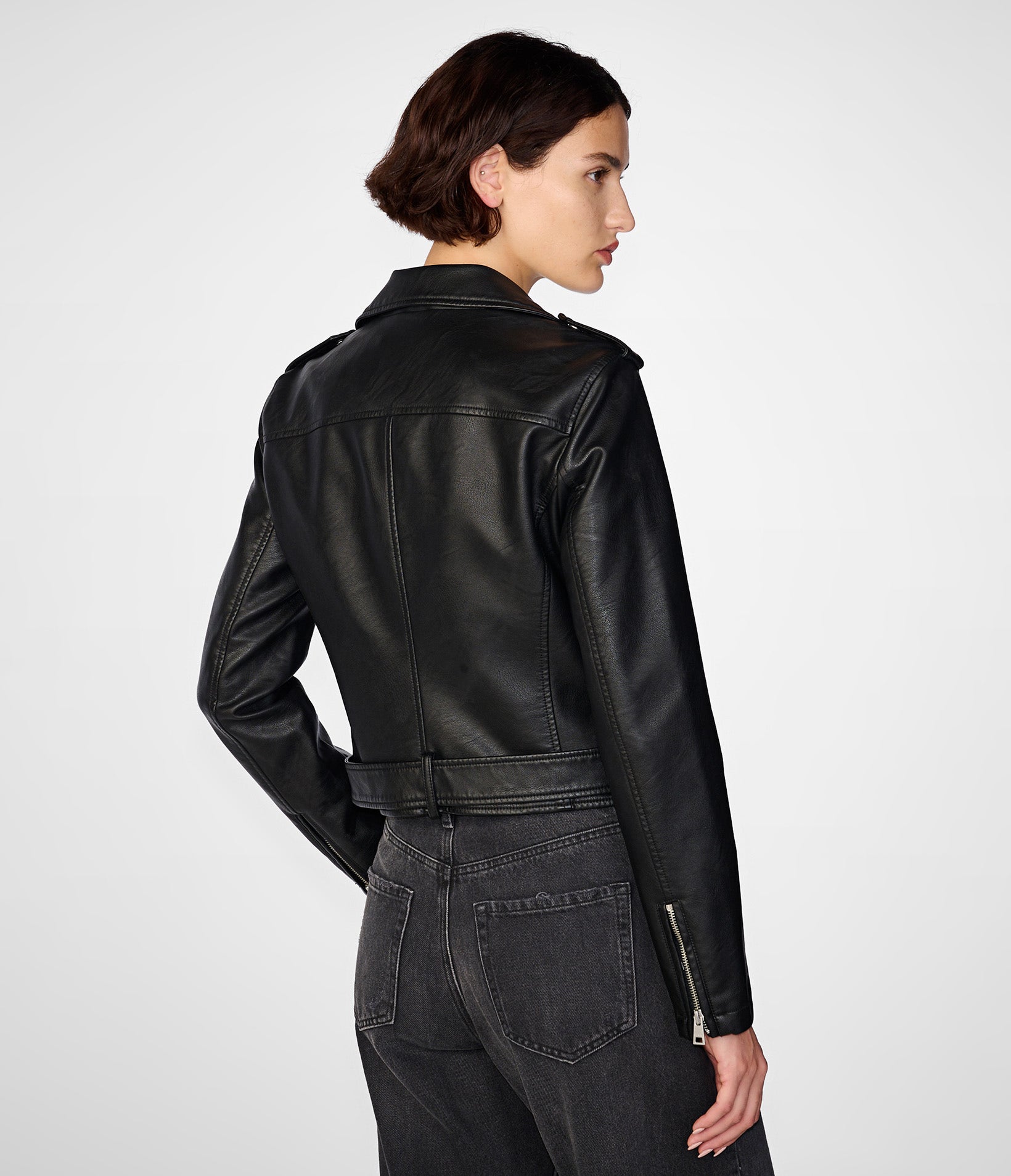 Faux Leather Moto Jacket