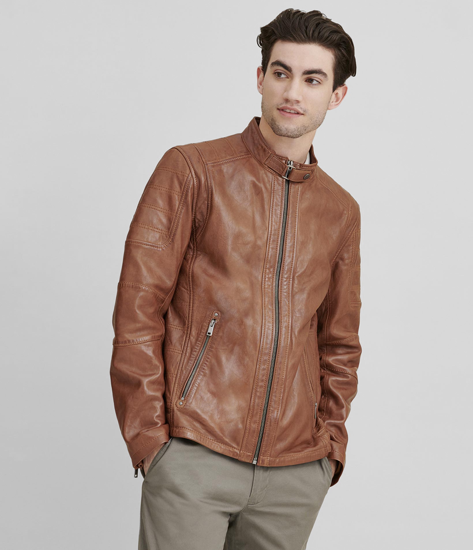 Josh Leather Moto Jacket