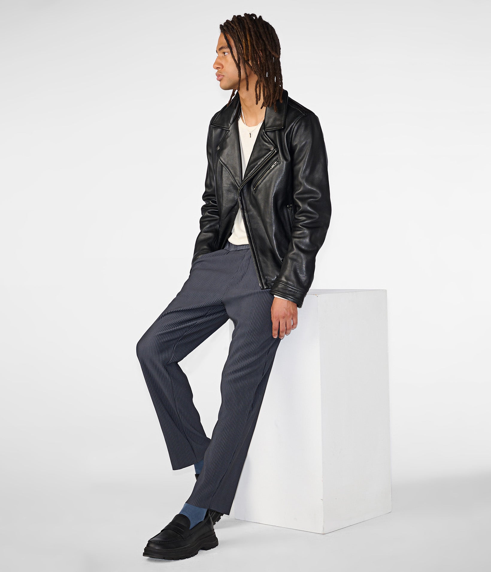Charlie Leather Moto Jacket
