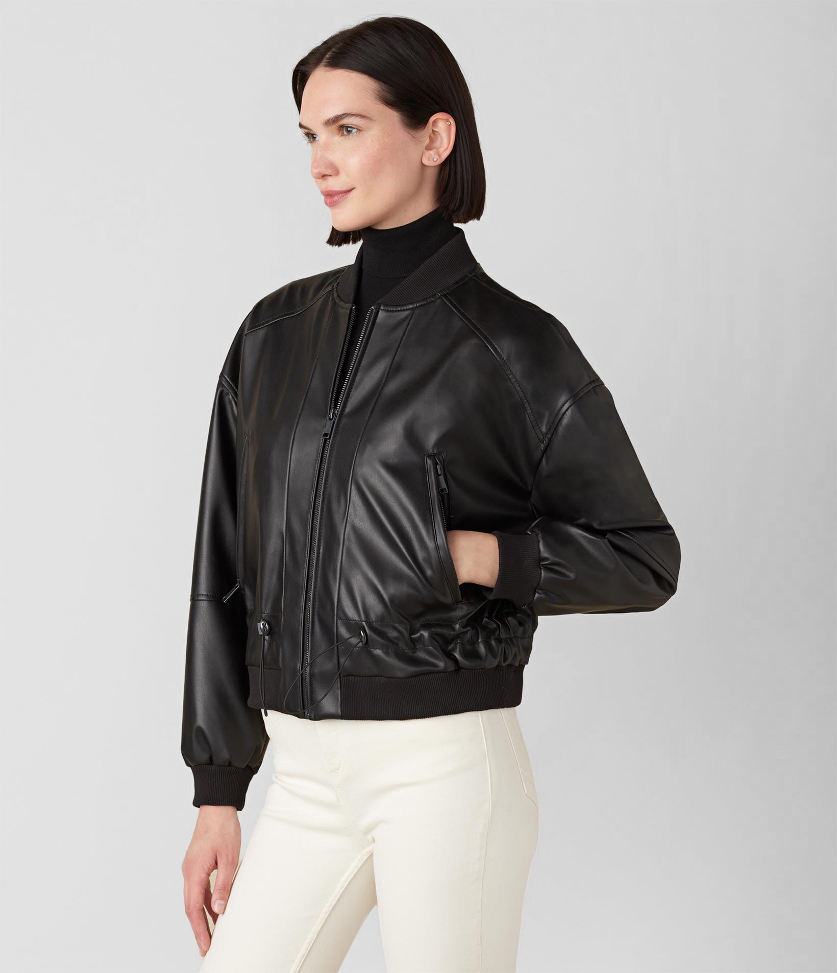 Jules Faux Leather Bomber