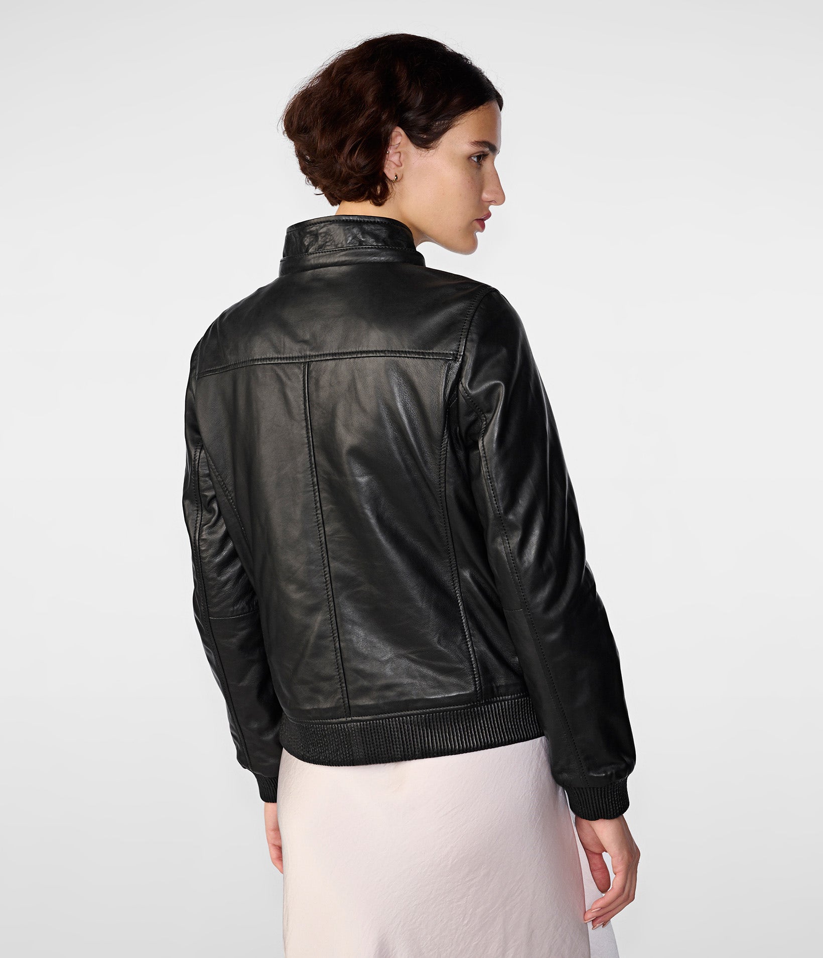 Kaylee Hooded leather Jacket