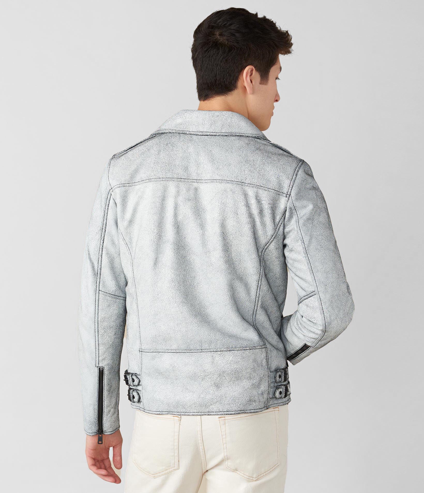 Brian Moto Nappa Crackle Jacket