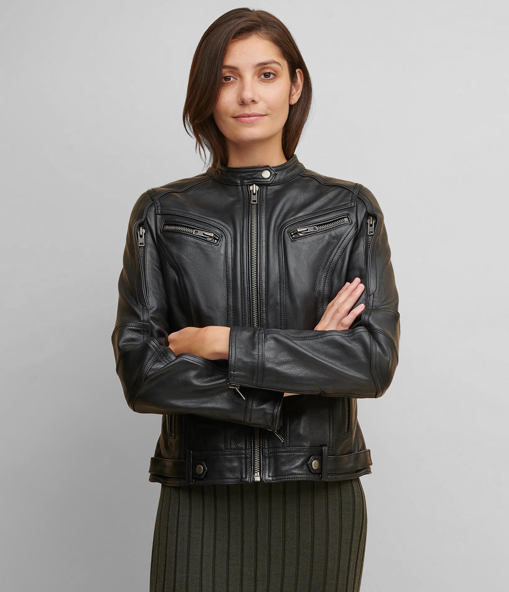 Morgan Biker Leather Jacket