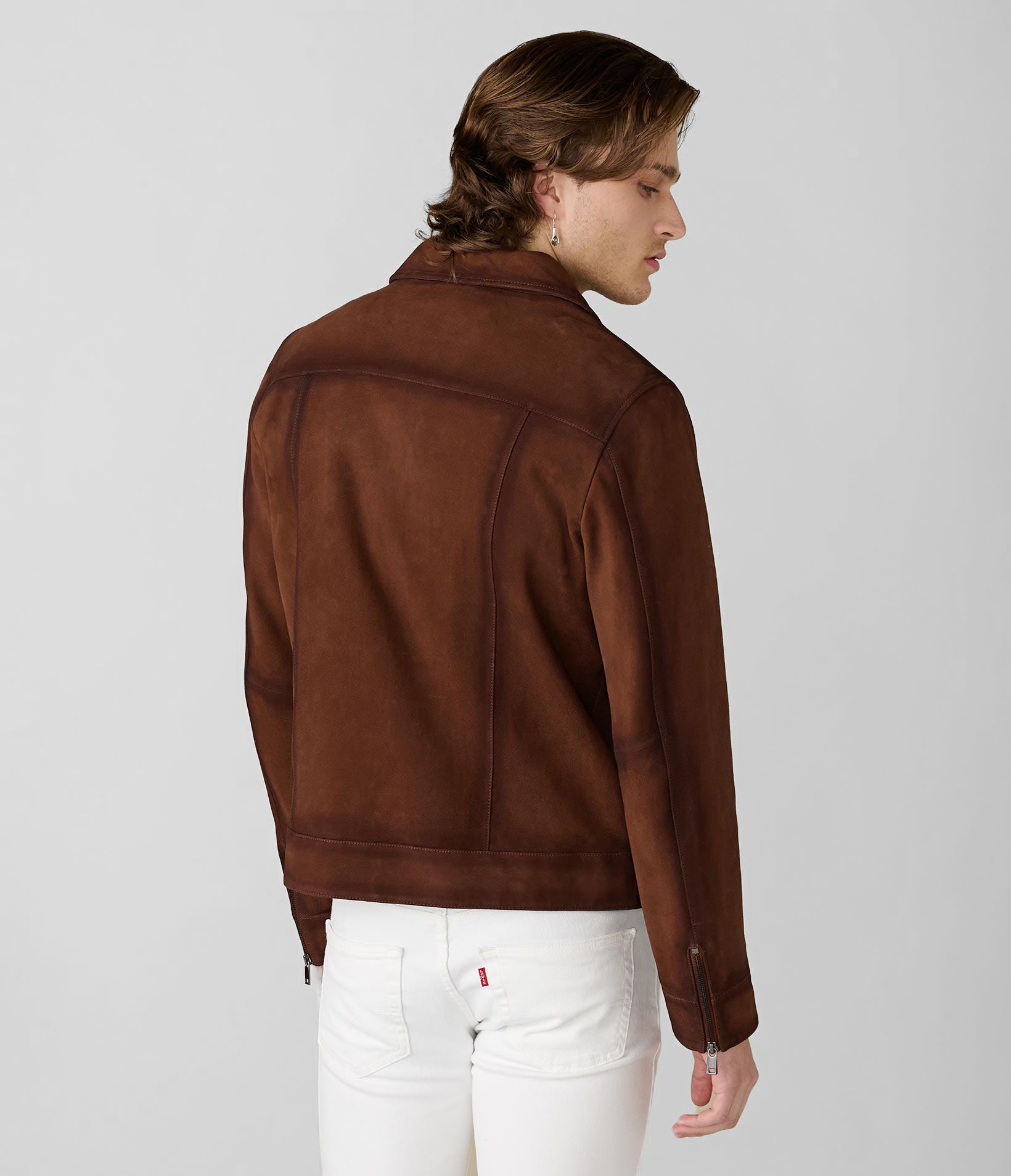 Suede Zip Up