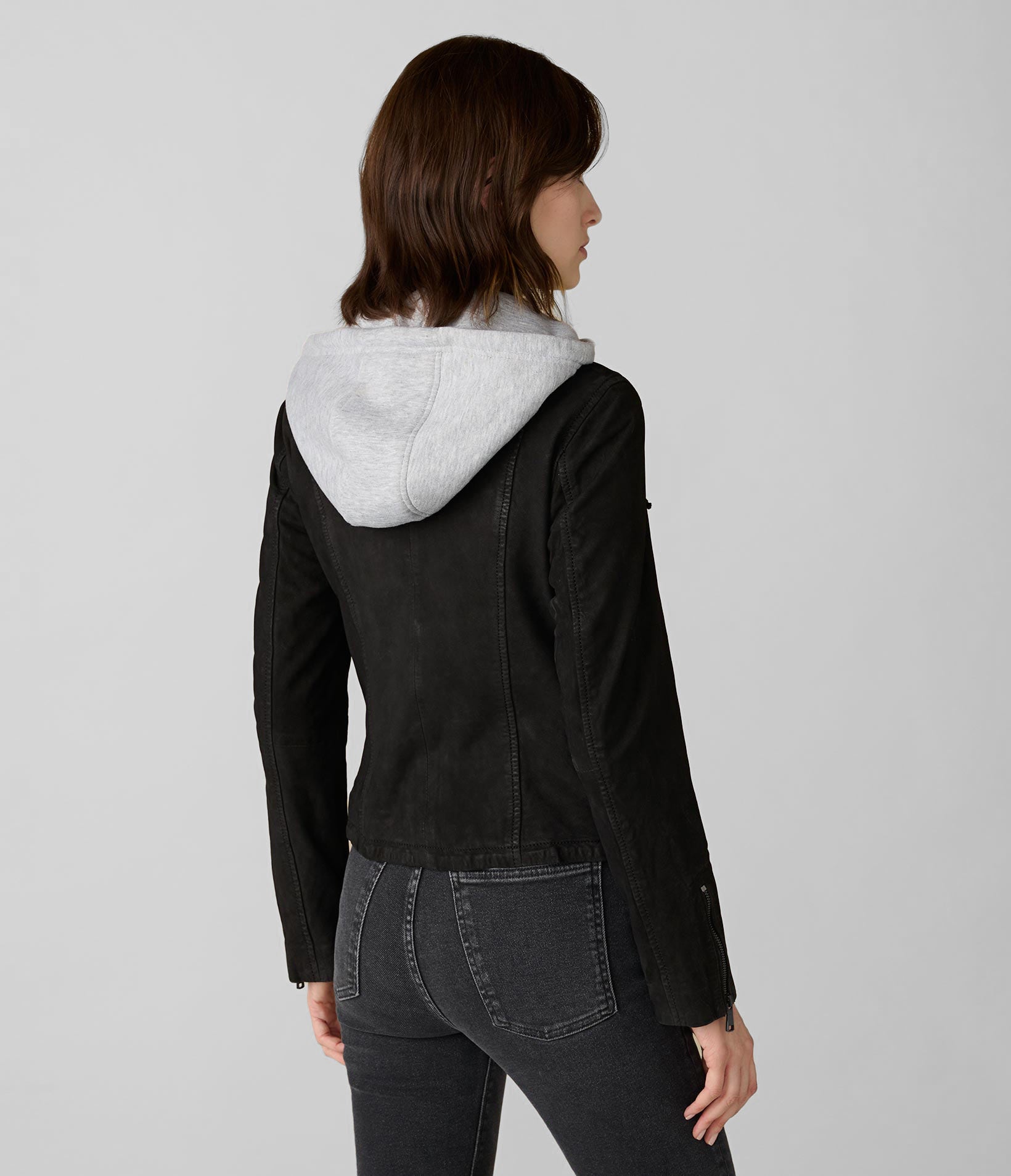 Hooded Leather Jacket