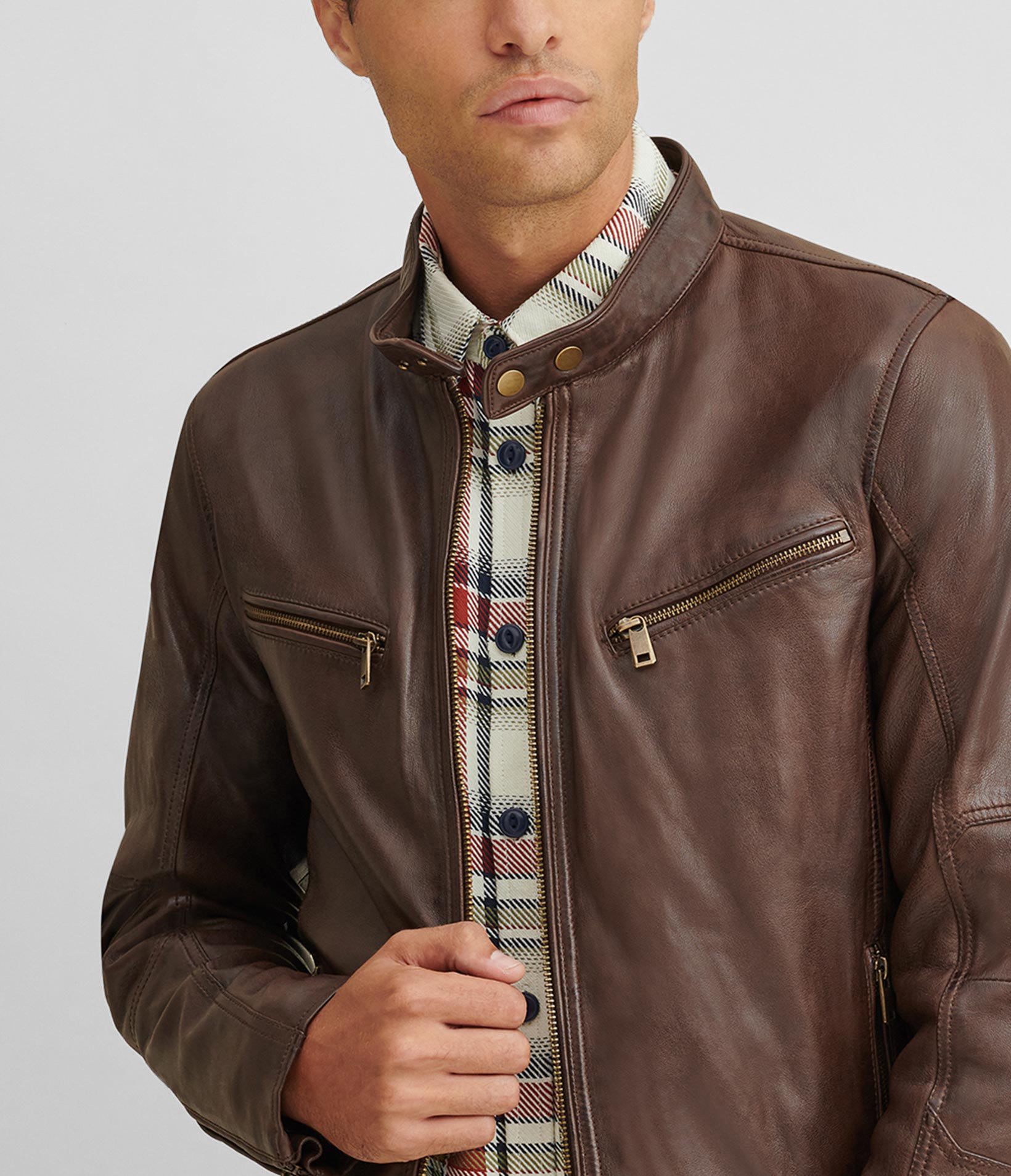 Brent Leather Moto Jacket