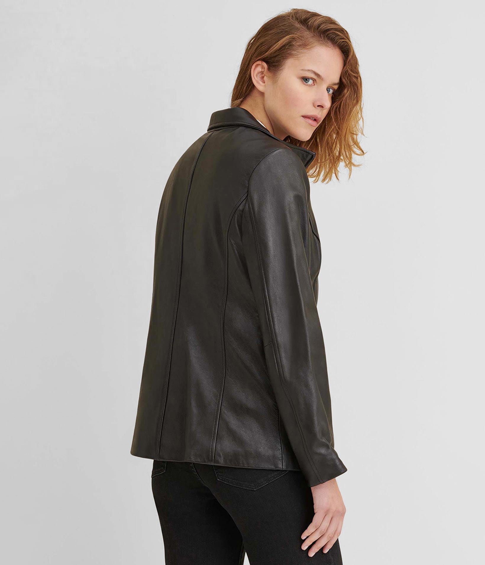 Plus Size Thinsulate Convertible Collar Leather Jacket