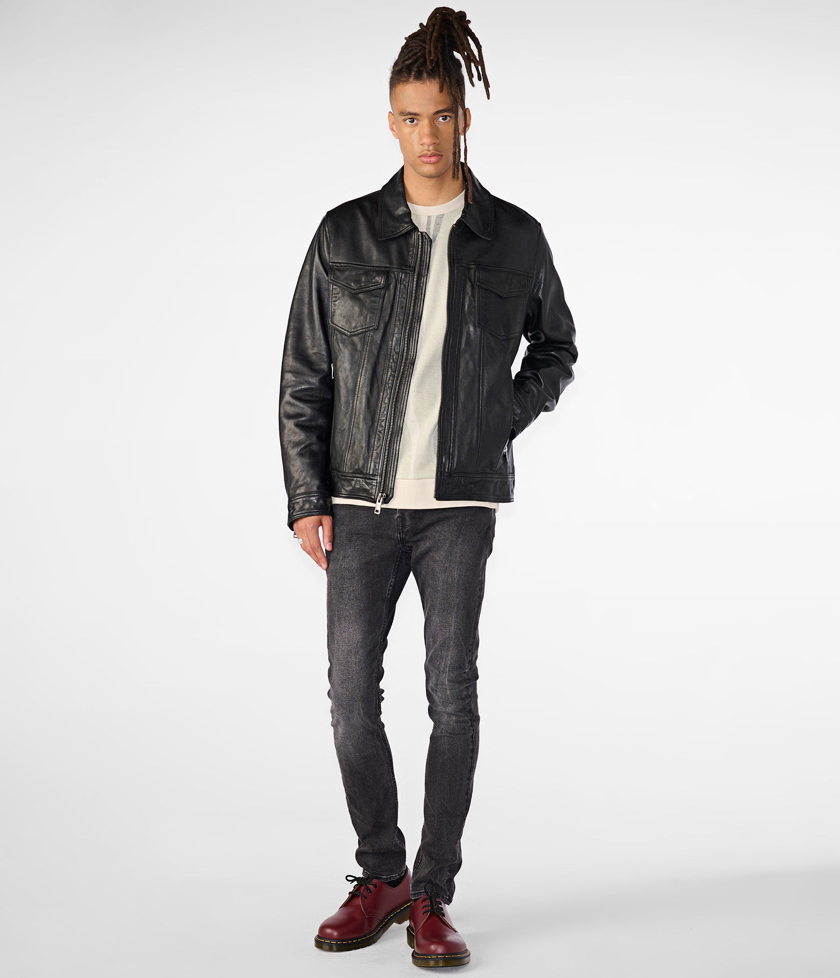 Greg Front Zip Trucker Jacket