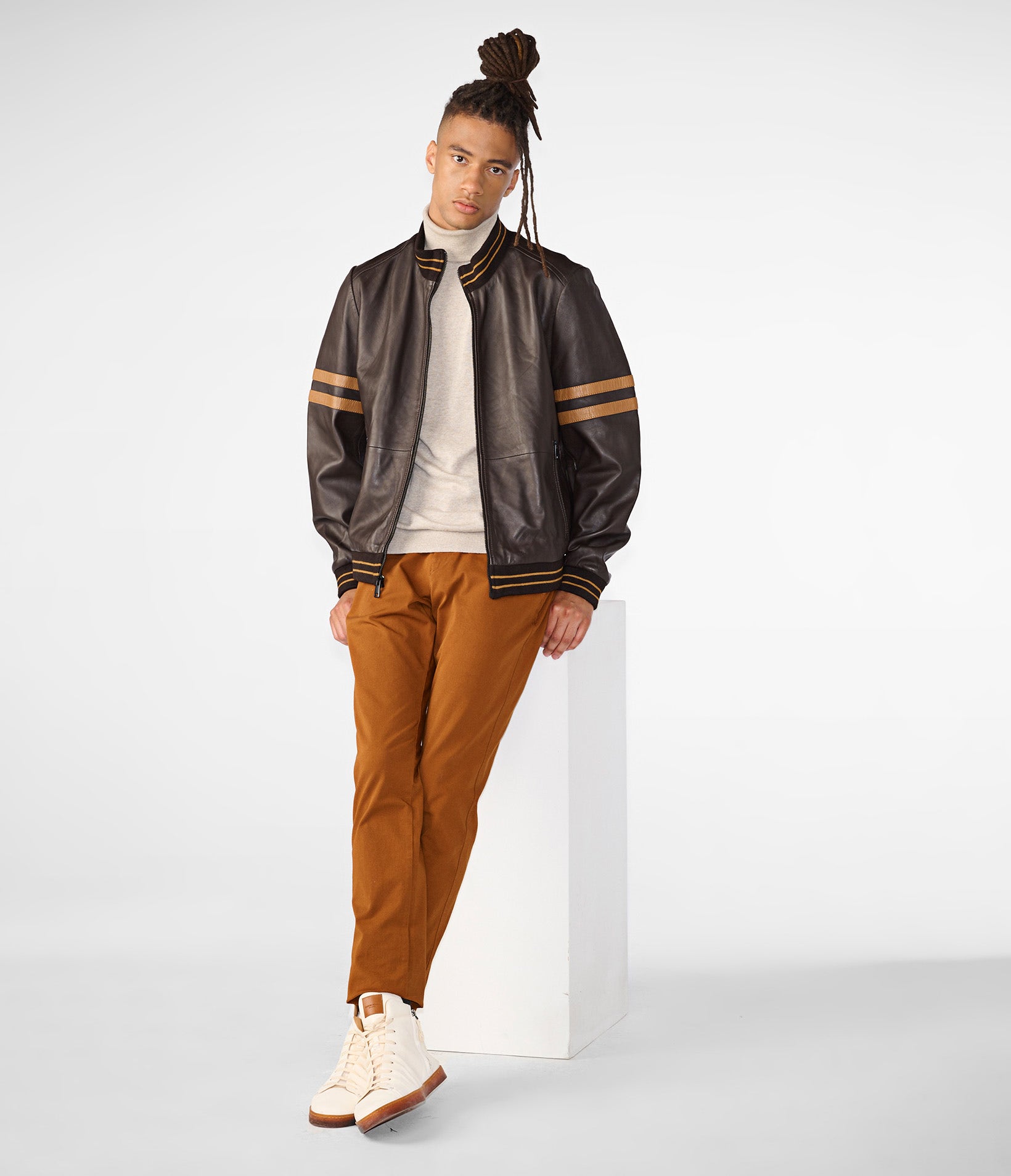 Jacob Bomber Jacket With Stripe