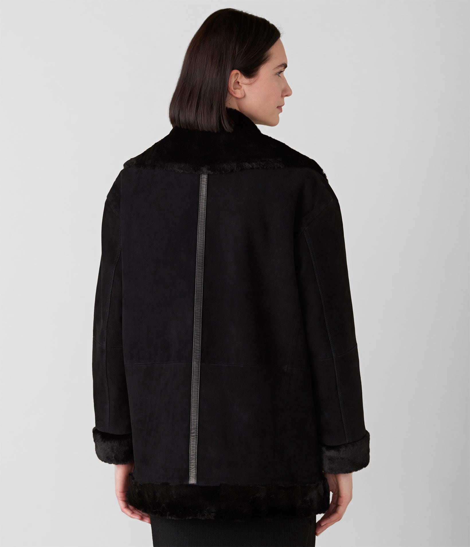 Giovanna Suede Asymmetrical With Faux Fur Lining