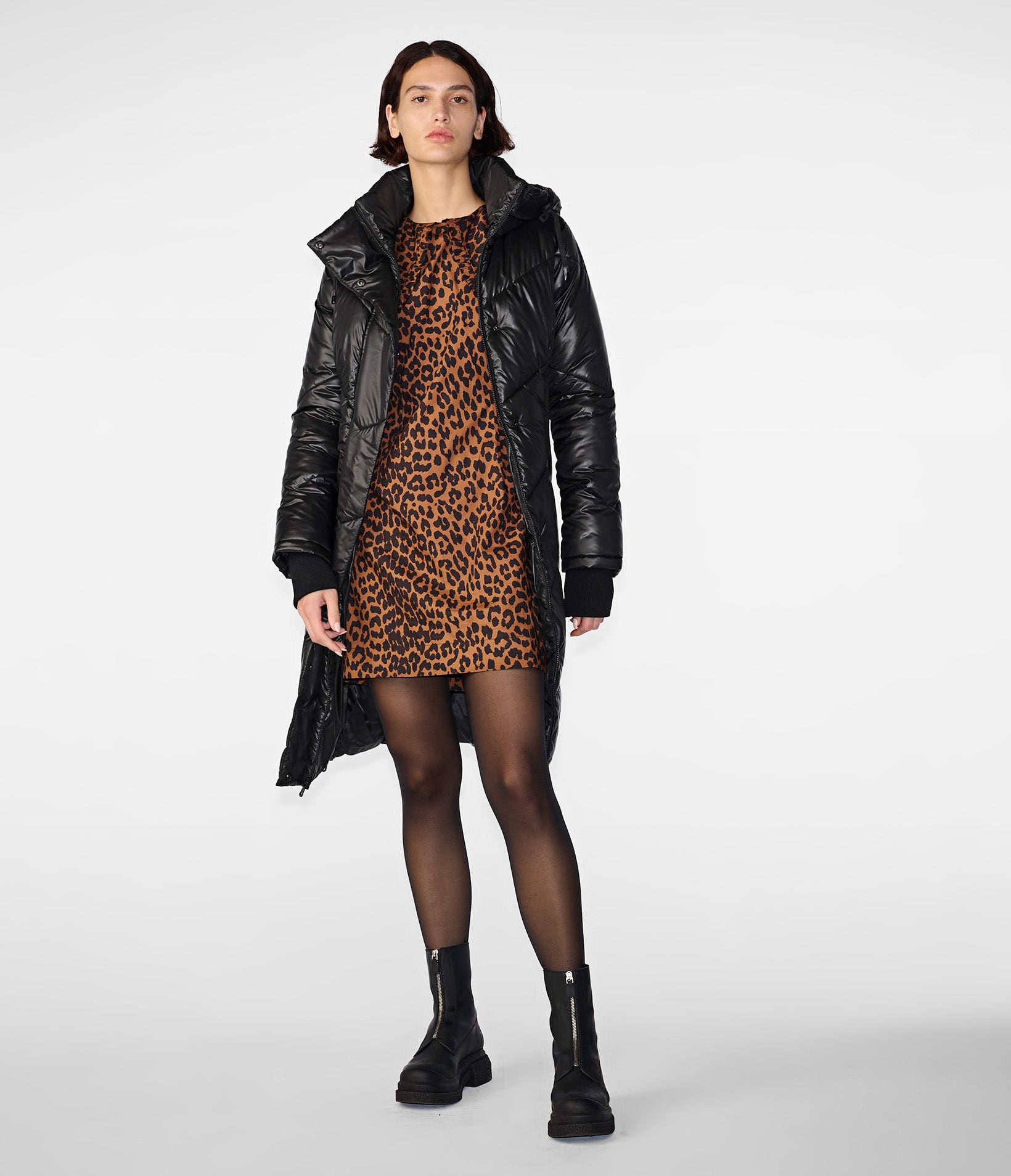 Chevron Quilted Puffer