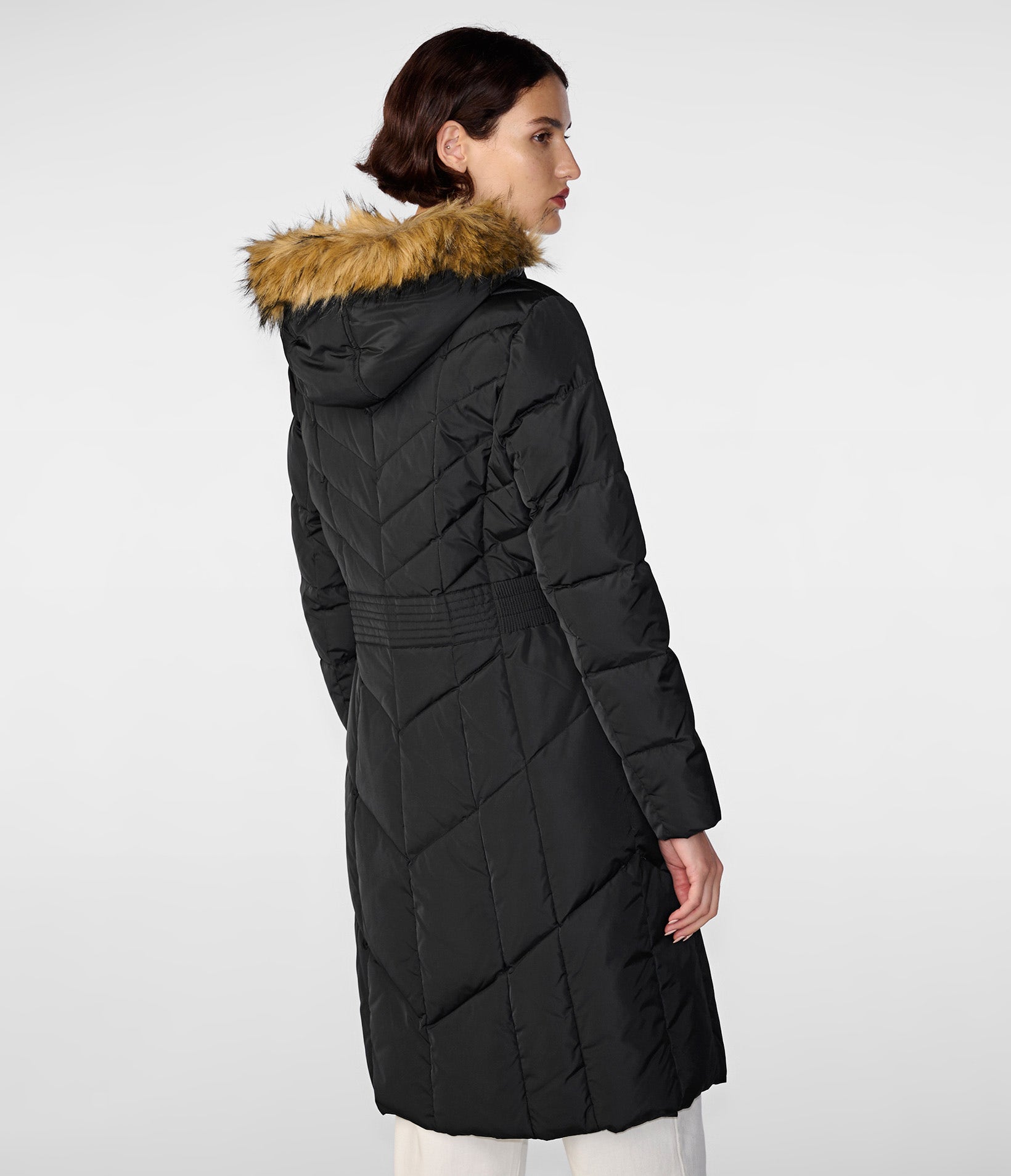 Long Hooded Puffer Jacket