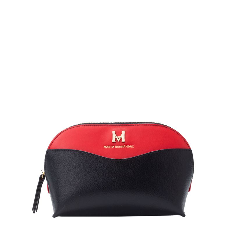 Cosmetiquero pequeño negro rojo cayena elemental
