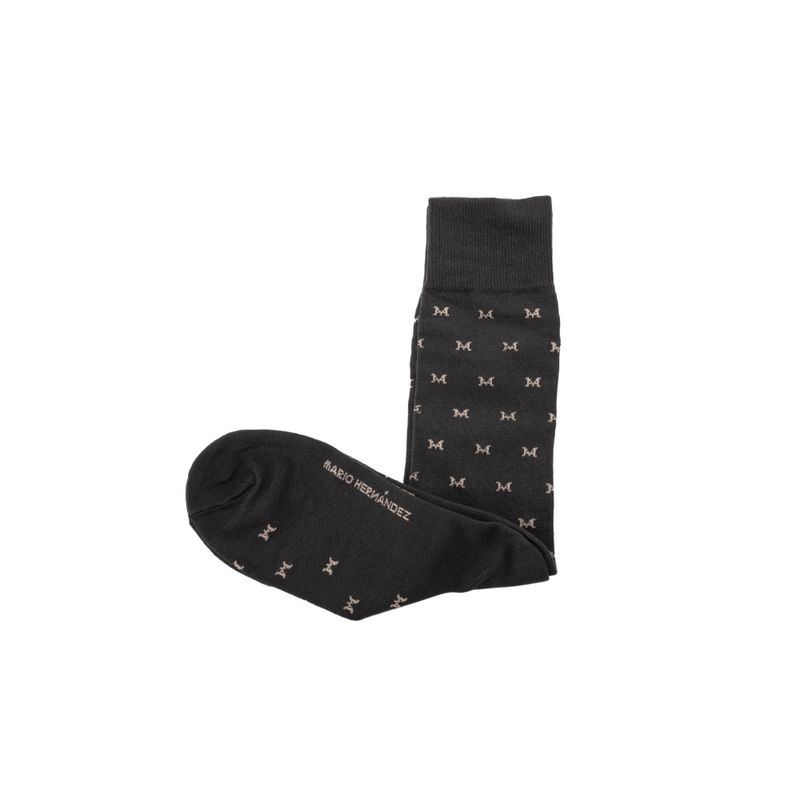 Medias monograma verde prado largas mh socks