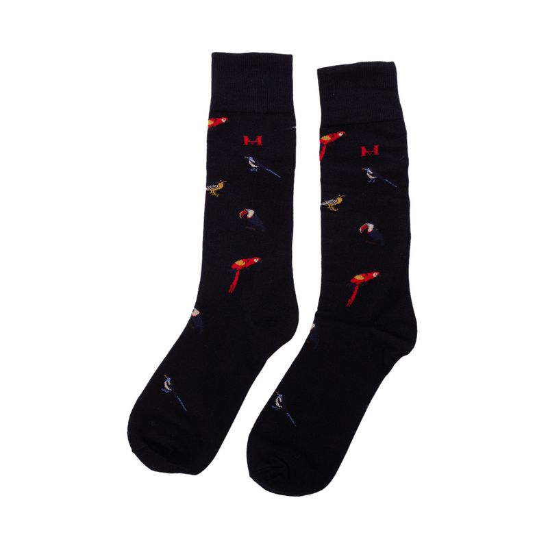 Medias aves negro largas mh socks