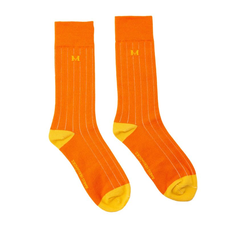 Medias acanaladas naranja mh sock