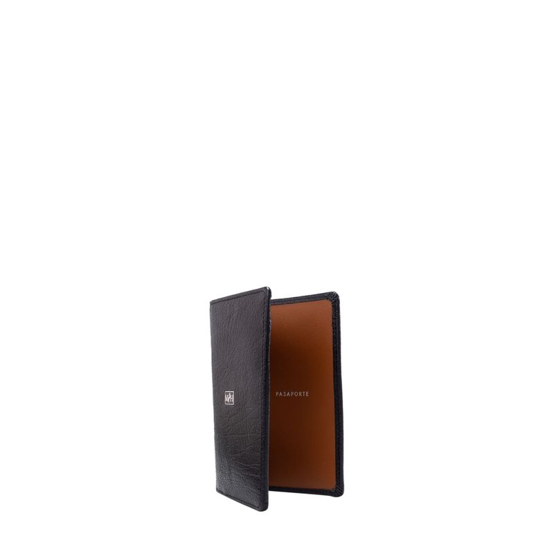 Porta pasaporte sencillo negro caramelo Millenium