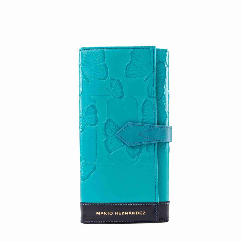 Billetera poly aqua Mariposas