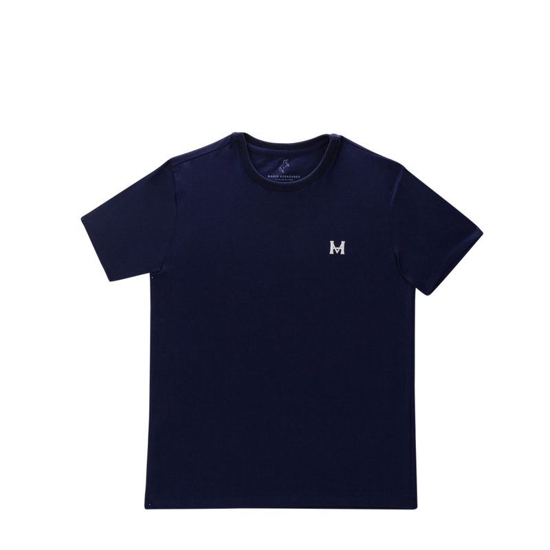 Camiseta mhonograma azul oscuro Tierra Arriba