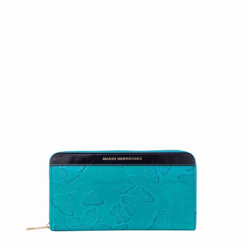 Billetera maxi diva aqua Mariposas