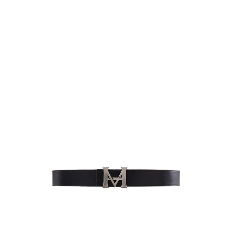 Cinturon casual monograma doble faz 4 negro caramelo Cinturon hombre