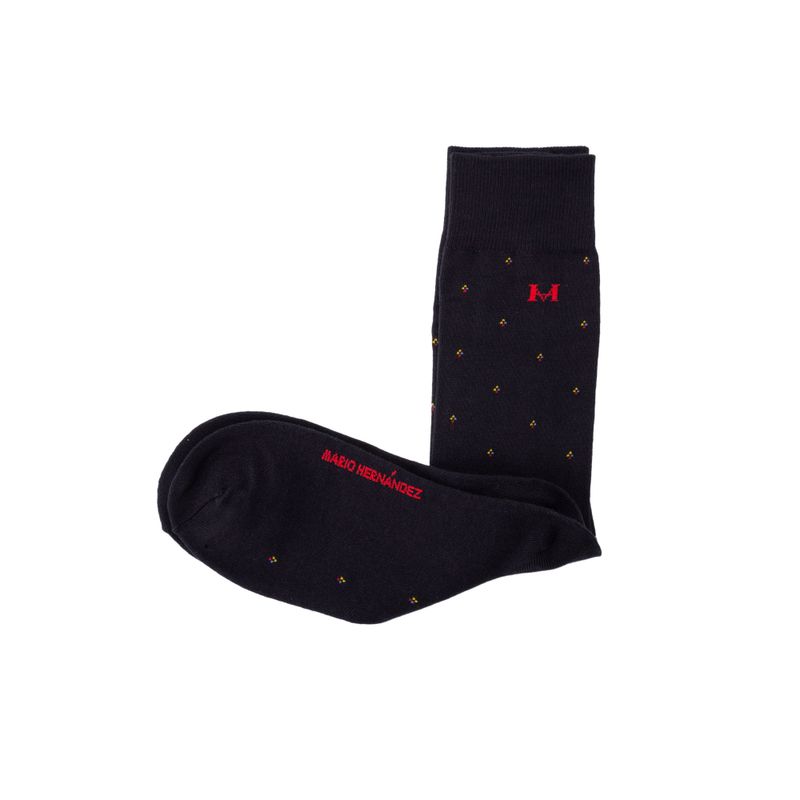 Medias rombos negro largas mh socks