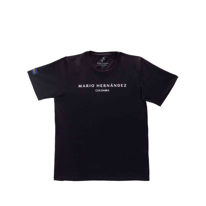 Camiseta logotipo negro tierra arriba