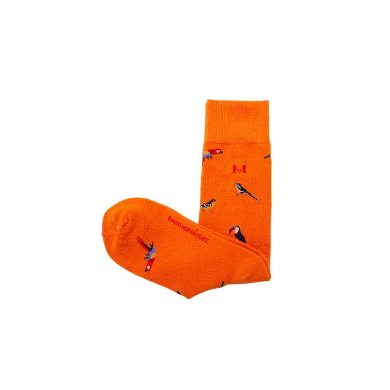 Medias aves naranja largas mh socks