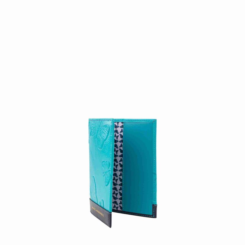 Porta pasaporte sencillo aqua Mariposas