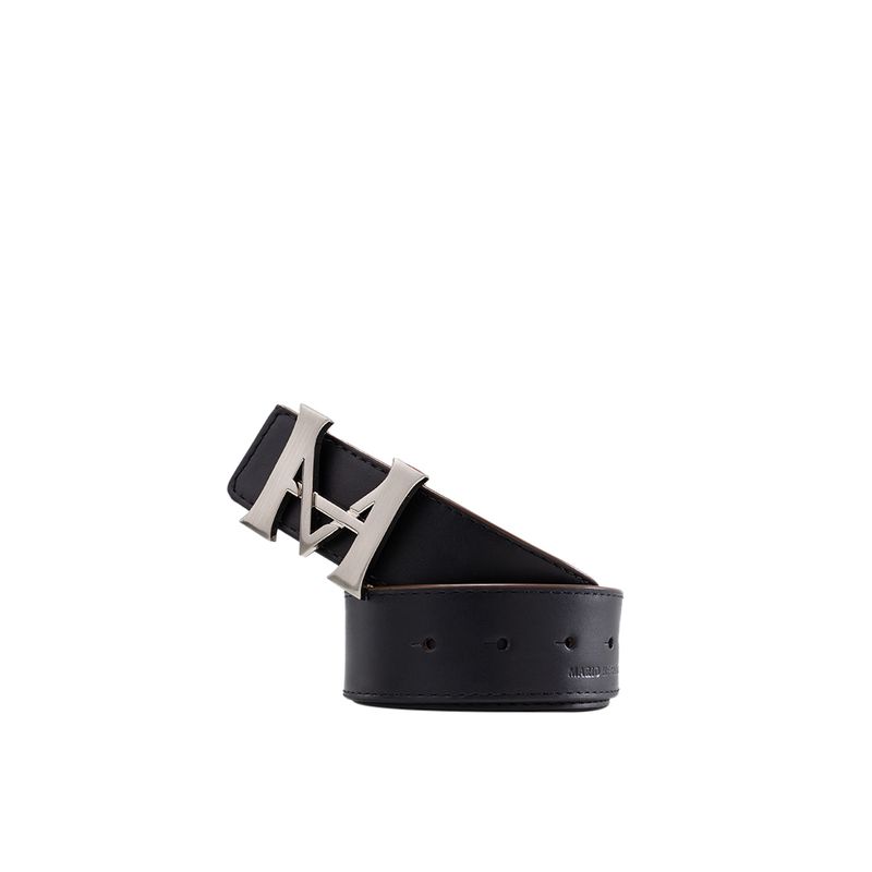 Cinturon casual monograma doble faz 4 negro caramelo Cinturon hombre