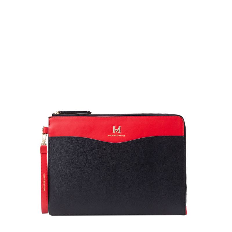 Estuche funda porta tablet 12.9" negro rojo cayena elemental